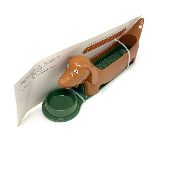 NWT Target Dachshund Hot Dog Slicer Condiment Bowl Kids Snacks - Picture 2 of 6